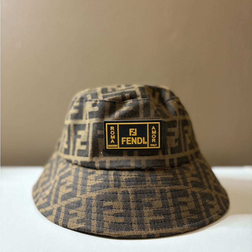 Brown Monogram Bucket Hat